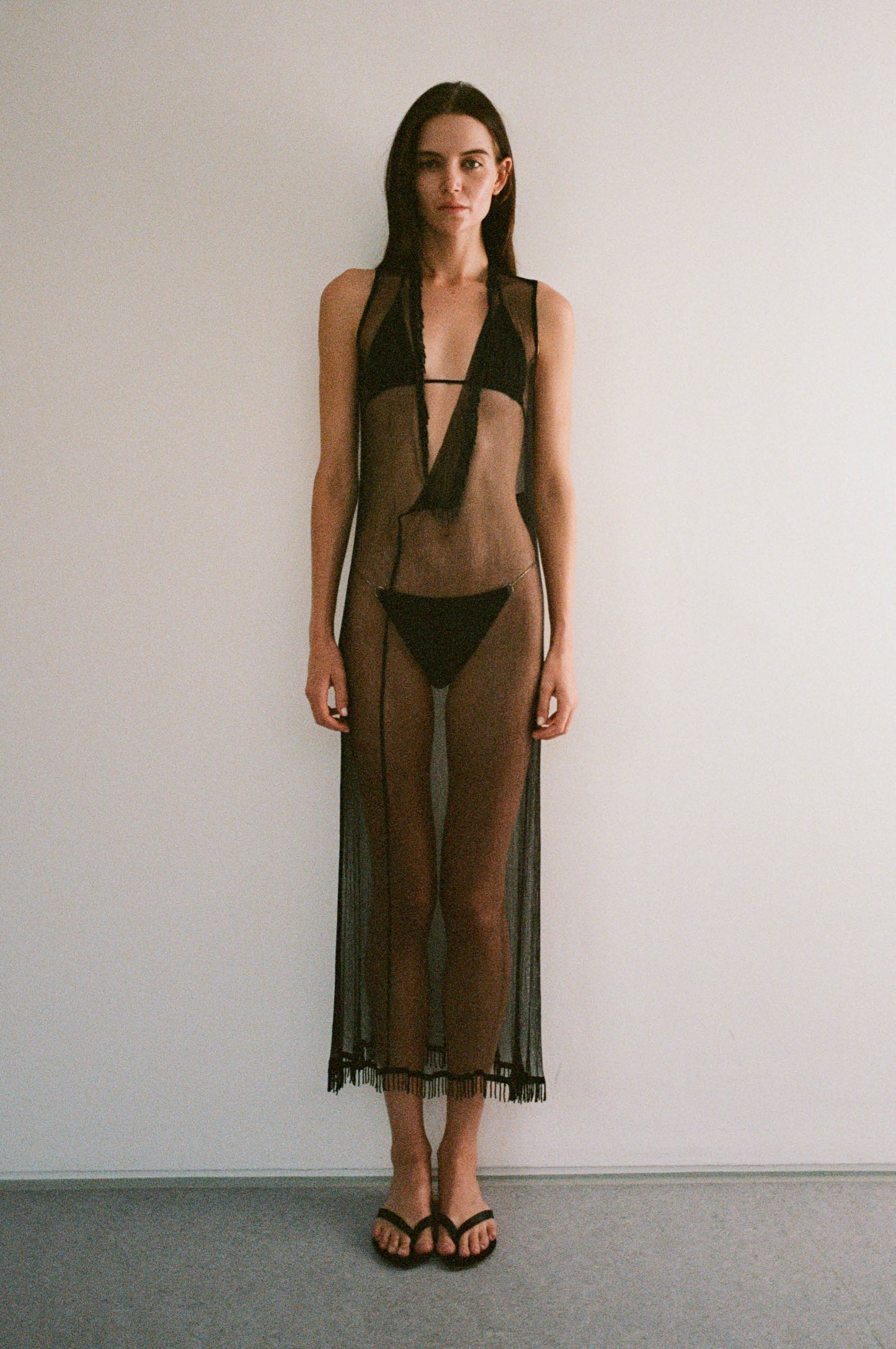 Ann Demeulemeester Silk Fringe Dress