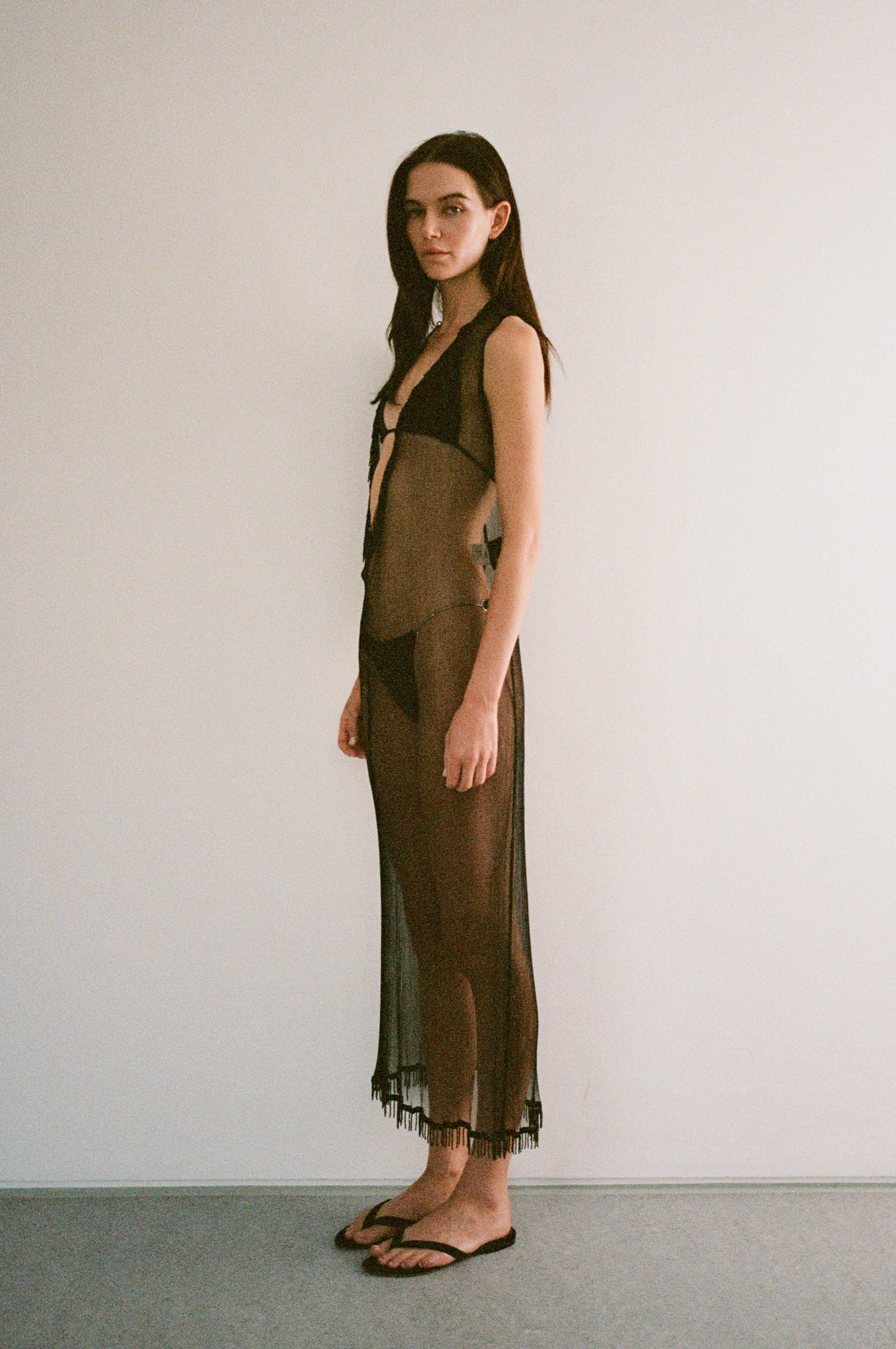 Ann Demeulemeester Silk Fringe Dress