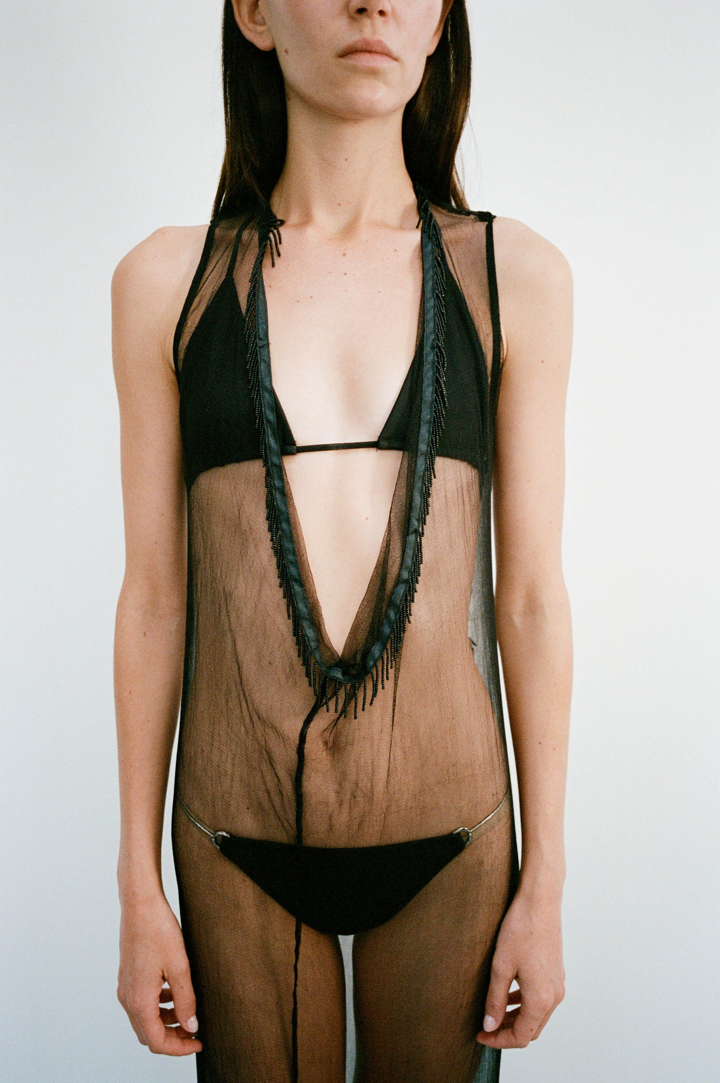 Ann Demeulemeester Silk Fringe Dress