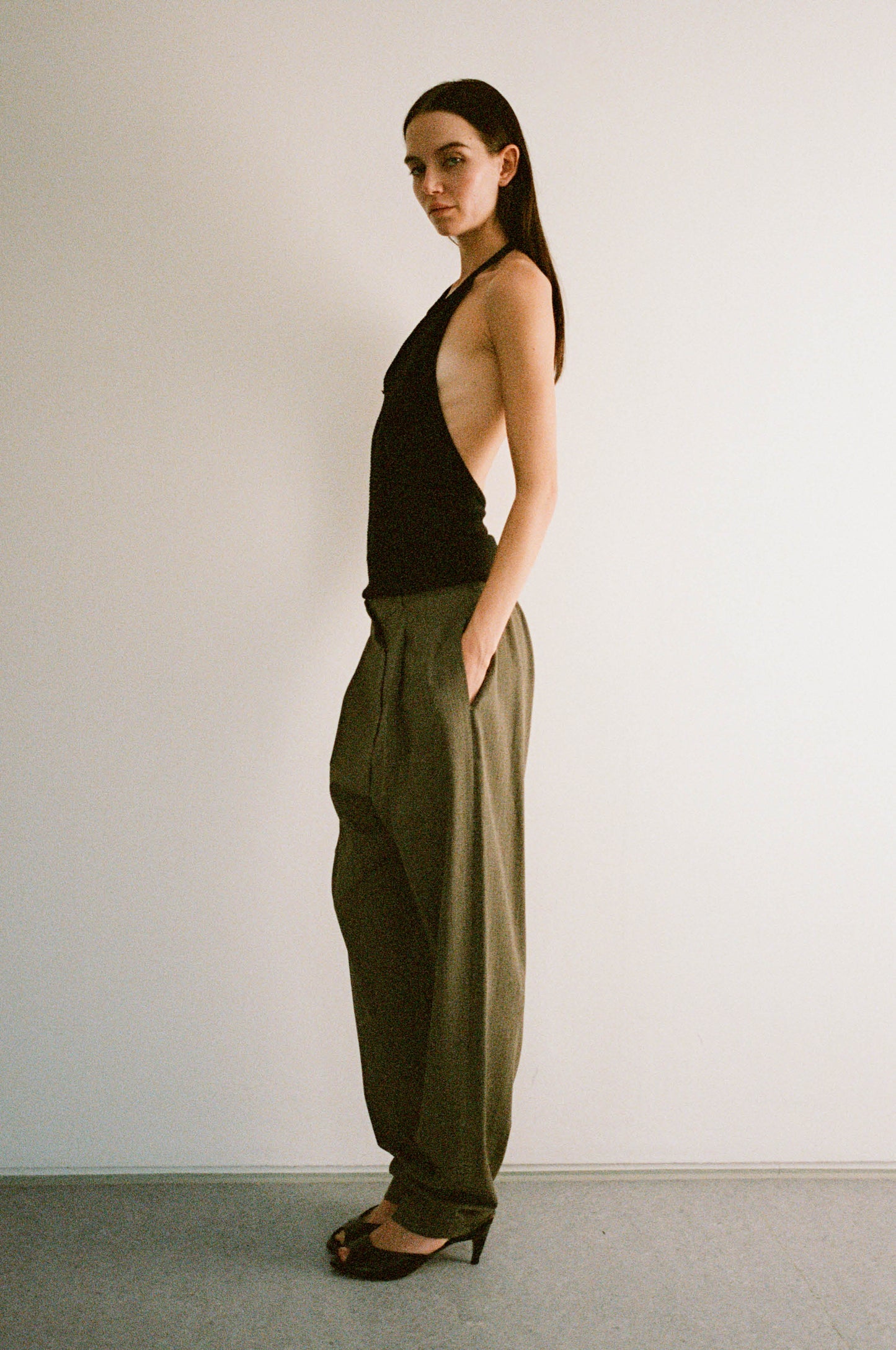 Celine Woven Halter Top