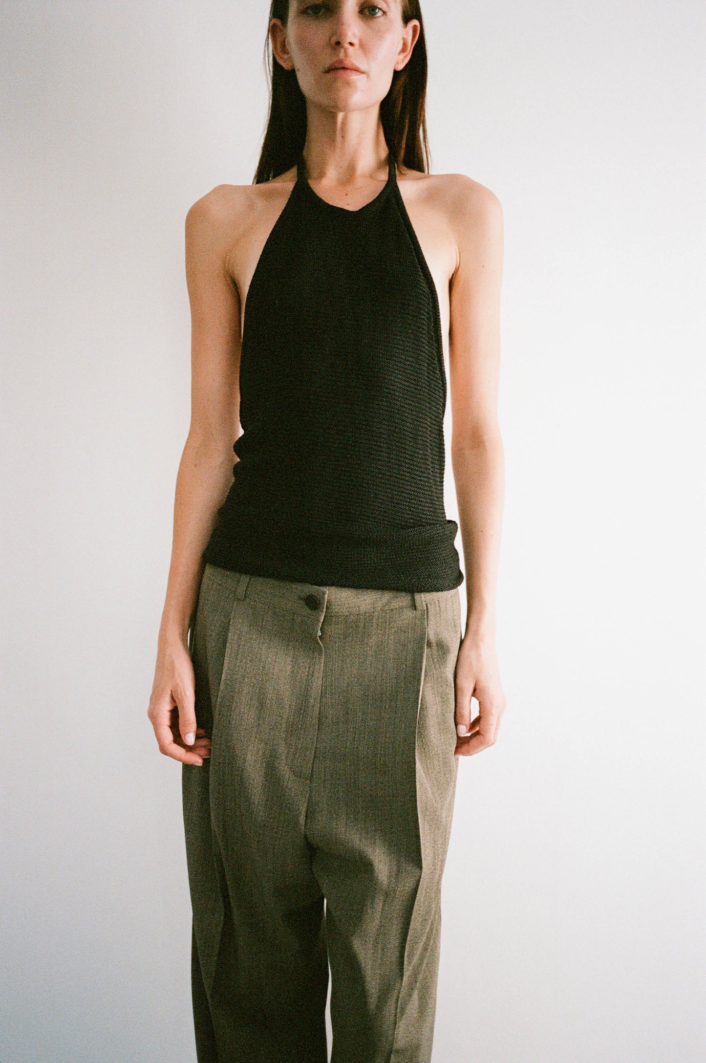 Celine Woven Halter Top